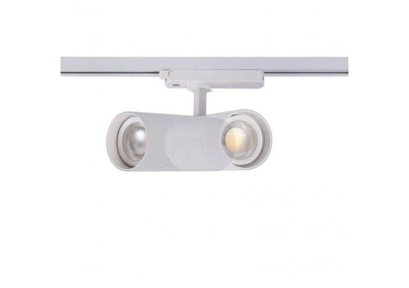 Spot LED sur rail monophasé CCT 25W-COB-Ouverture réglable 24-60 degrés - L6006-CCT-B - Barcelona LED Spot LED sur rail monophasé CCT 25W-COB-Ouverture réglable 24-60 degrés - L6006-CCT-B - Barcelona LED