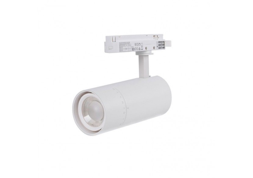 Spot LED sur rail monophasé CCT 25W-COB-Ouverture réglable 24-60 degrés - L6006-CCT-B - Barcelona LED Spot LED sur rail monophasé CCT 25W-COB-Ouverture réglable 24-60 degrés - L6006-CCT-B - Barcelona LED
