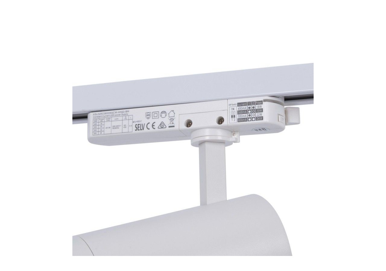 Spot LED sur rail monophasé CCT 25W-COB-Ouverture réglable 24-60 degrés - L6006-CCT-B - Barcelona LED