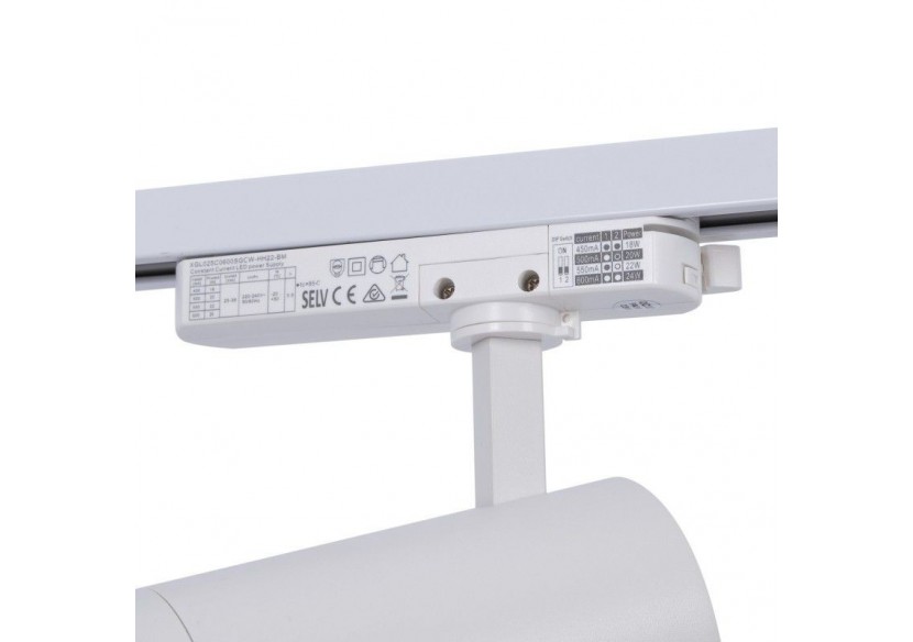 Spot LED sur rail monophasé CCT 25W-COB-Ouverture réglable 24-60 degrés - L6006-CCT-B - Barcelona LED Spot LED sur rail monophasé CCT 25W-COB-Ouverture réglable 24-60 degrés - L6006-CCT-B - Barcelona LED