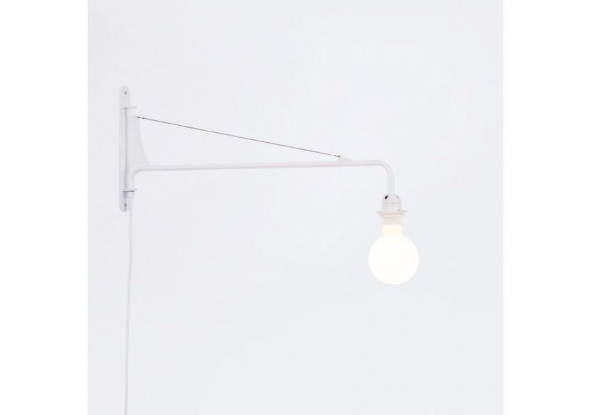 Applique murale orientable avec câble et prise "Pitt" / Inspiration "Petite Potence" - L3094-B - Barcelona LED Applique murale orientable avec câble et prise "Pitt" / Inspiration "Petite Potence" - L3094-B - Barcelona LED