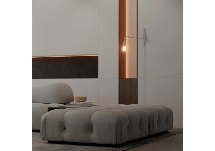 Applique murale orientable avec câble et prise "Pitt" / Inspiration "Petite Potence" - L3094-B - Barcelona LED 2