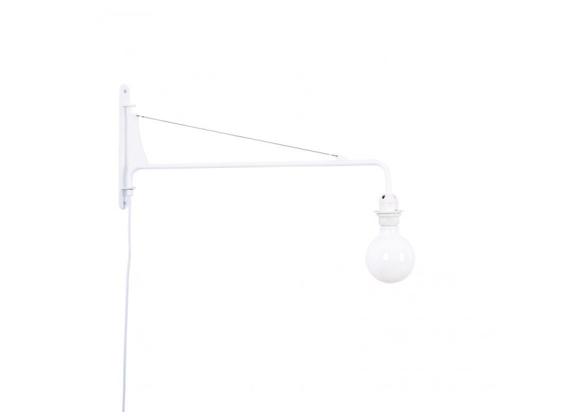 Applique murale orientable avec câble et prise "Pitt" / Inspiration "Petite Potence" - L3094-B - Barcelona LED Applique murale orientable avec câble et prise "Pitt" / Inspiration "Petite Potence" - L3094-B - Barcelona LED