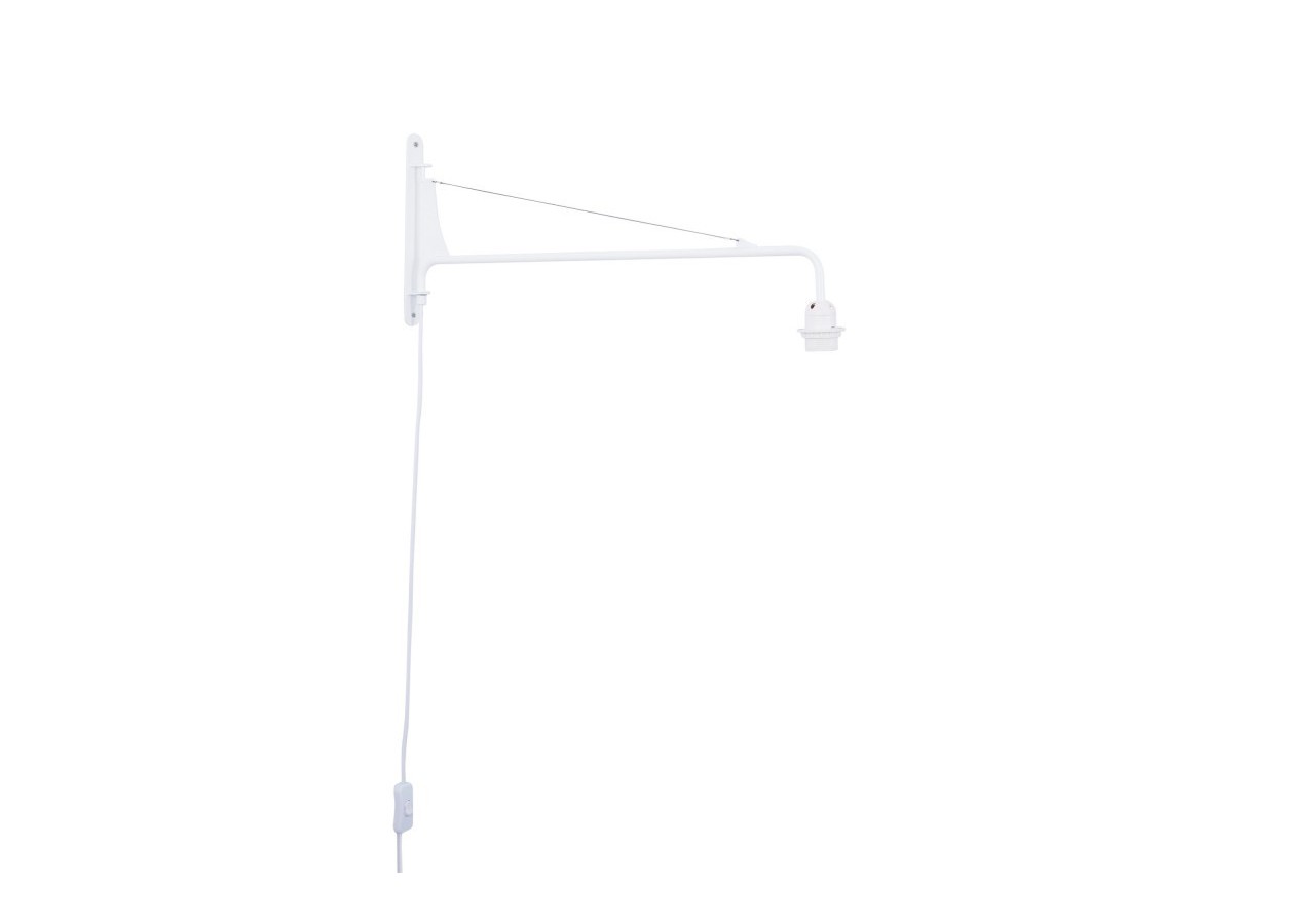 Applique murale orientable avec câble et prise "Pitt" / Inspiration "Petite Potence" - L3094-B - Barcelona LED