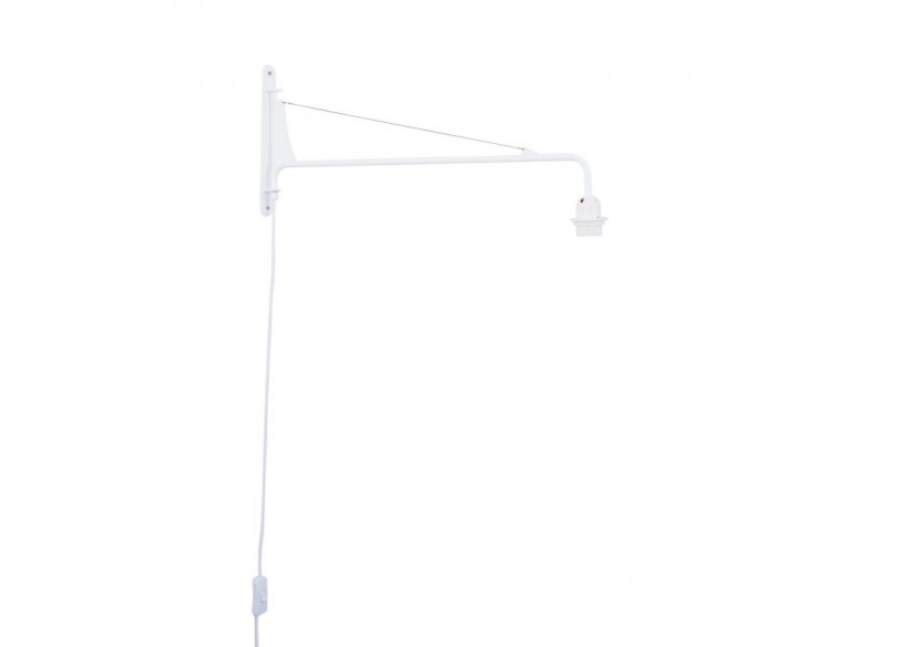 Applique murale orientable avec câble et prise "Pitt" / Inspiration "Petite Potence" - L3094-B - Barcelona LED Applique murale orientable avec câble et prise "Pitt" / Inspiration "Petite Potence" - L3094-B - Barcelona LED