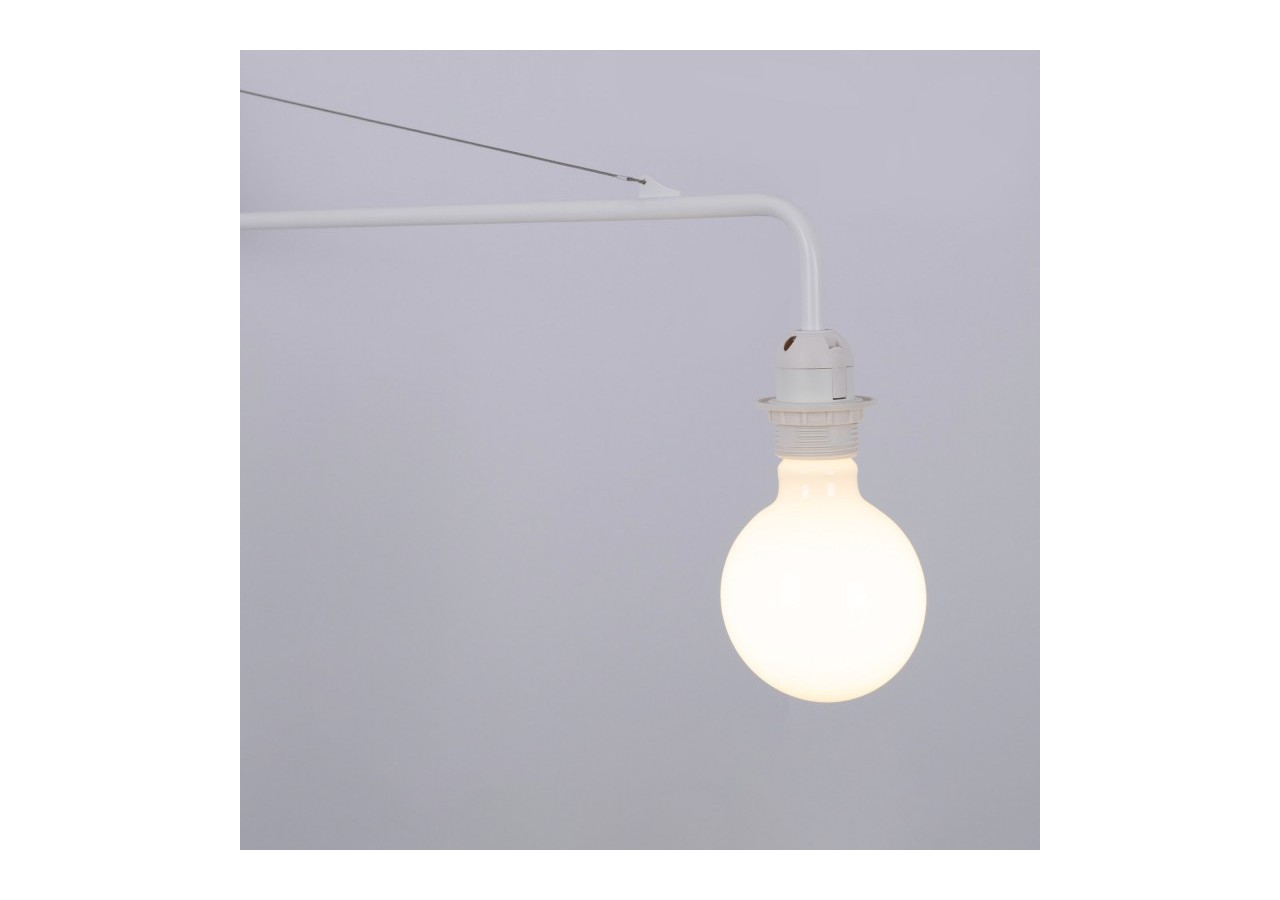 Applique murale orientable avec câble et prise "Pitt" / Inspiration "Petite Potence" - L3094-B - Barcelona LED