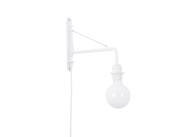 Applique murale orientable avec câble et prise "Pitt" / Inspiration "Petite Potence" - L3094-B - Barcelona LED Applique murale orientable avec câble et prise "Pitt" / Inspiration "Petite Potence" - L3094-B - Barcelona LED