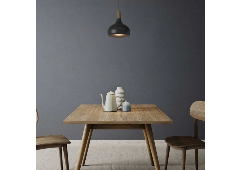 Suspension en métal et bois "Loop" - LN3020-N - Barcelona LED