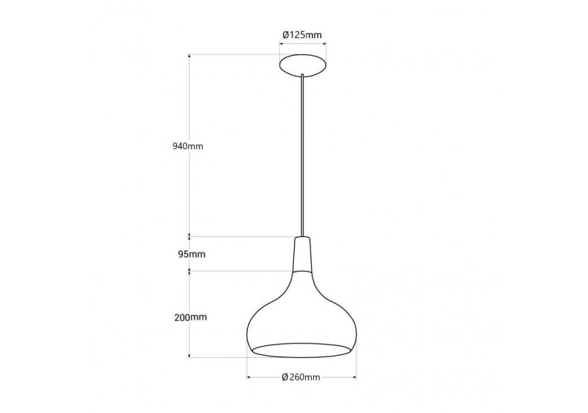 Suspension en métal et bois "Loop" - LN3020-N - Barcelona LED