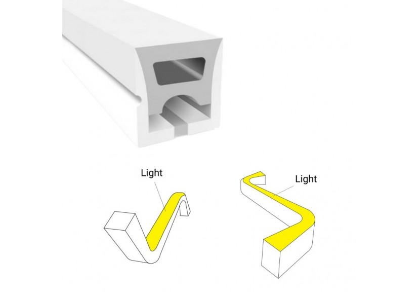 Néon LED flexible monochrome 24V DC-10x10mm-5m-Kit complet-IP67-10W/m - N1010-5M-270 - Barcelona LED