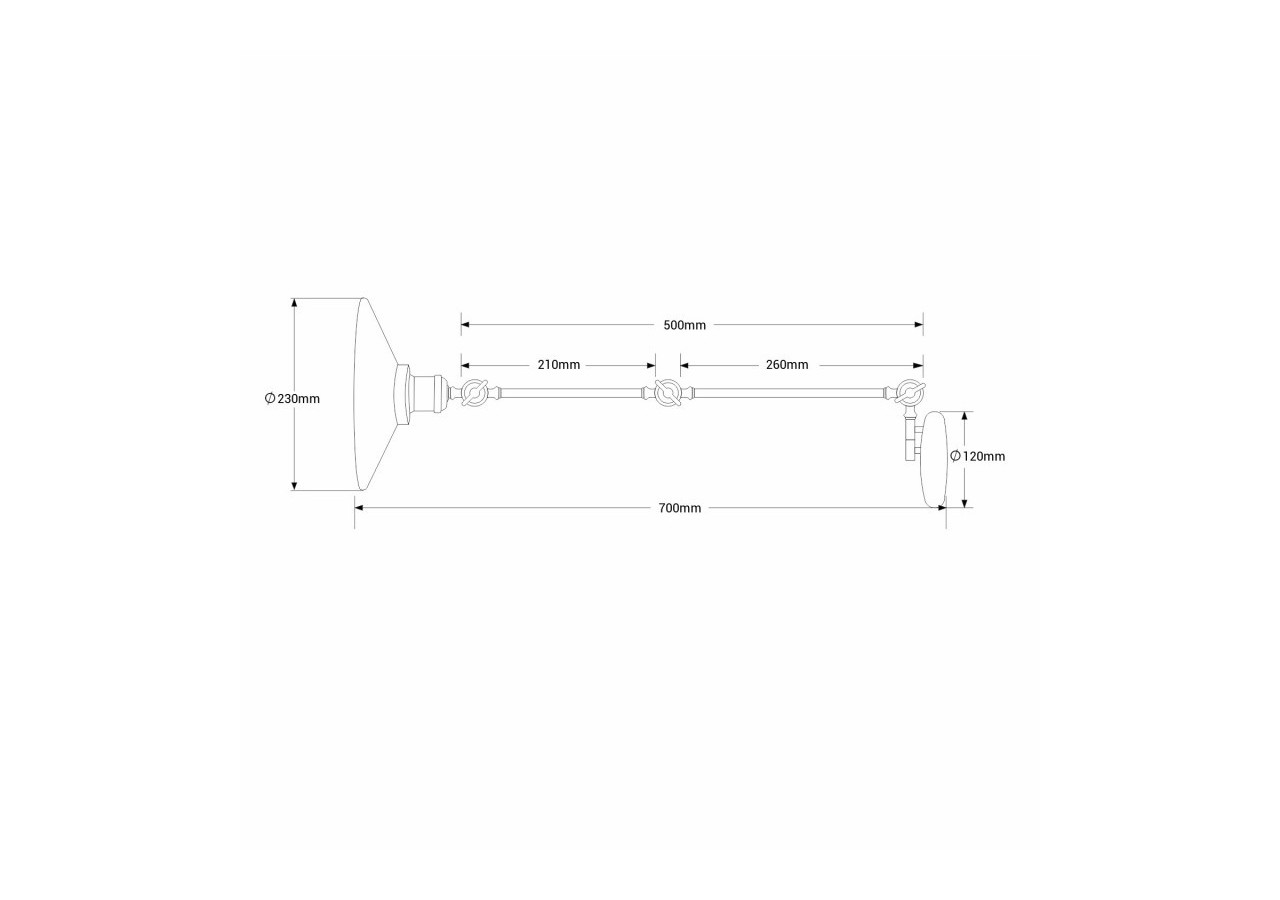 Applique murale vintage réglable "Wallen" - LV1301-B - Barcelona LED