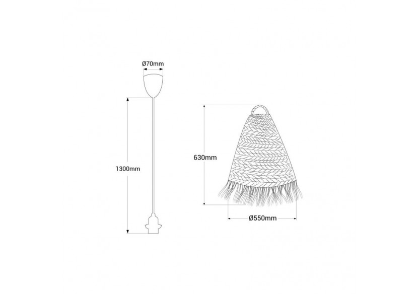 Suspension en fibre naturelle "NAM XL" - K189-B - Barcelona LED Suspension en fibre naturelle "NAM XL" - K189-B - Barcelona LED