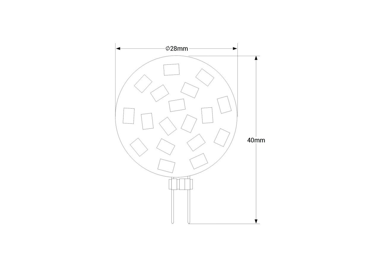 Ampoule LED G4 2,5W bi-pin plate 12V AC/DC - BS1-G4SL-2,5W-BN - Barcelona LED