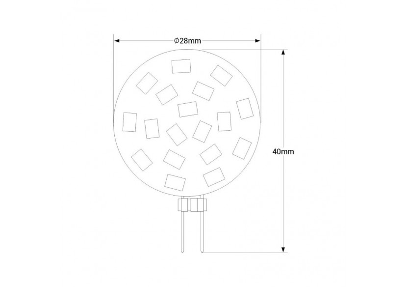 Ampoule LED G4 2,5W bi-pin plate 12V AC/DC - BS1-G4SL-2,5W-BN - Barcelona LED