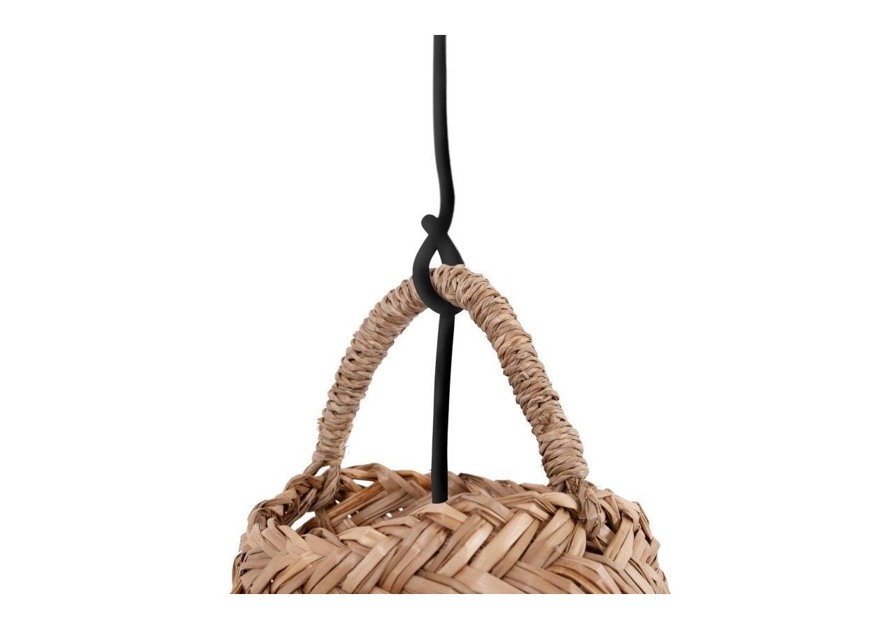 Suspension en fibre naturelle "NAM XL" avec interrupteur et prise - K189-C-N - Barcelona LED