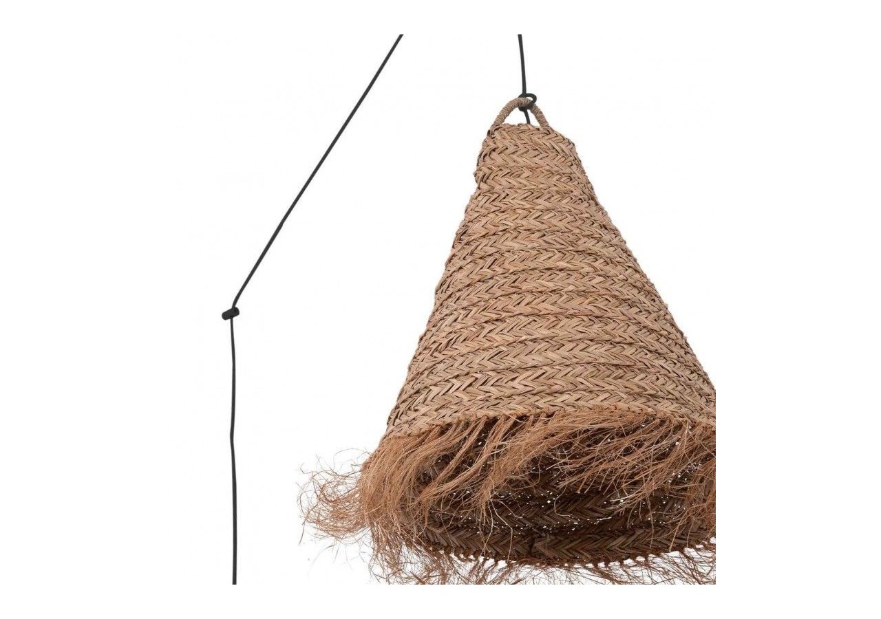 Suspension en fibre naturelle "NAM XL" avec interrupteur et prise - K189-C-N - Barcelona LED