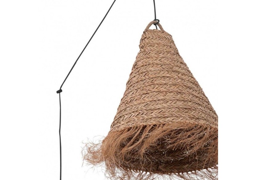 Suspension en fibre naturelle "NAM XL" avec interrupteur et prise - K189-C-N - Barcelona LED