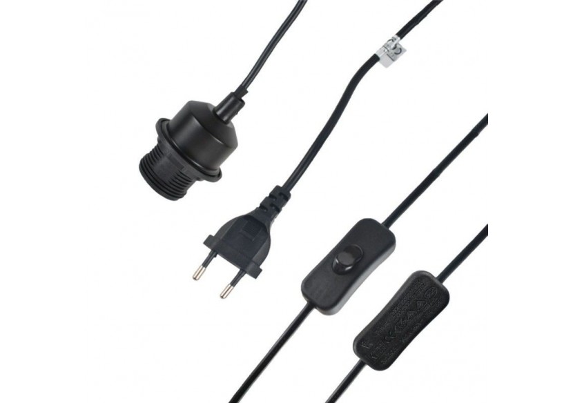 Suspension en fibre naturelle "NAM XL" avec interrupteur et prise - K189-C-N - Barcelona LED