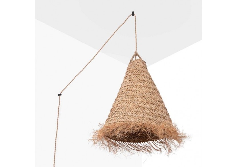 Suspension en fibre naturelle "NAM XL" avec interrupteur et prise - K189-C-CU - Barcelona LED Suspension en fibre naturelle "NAM XL" avec interrupteur et prise - K189-C-CU - Barcelona LED