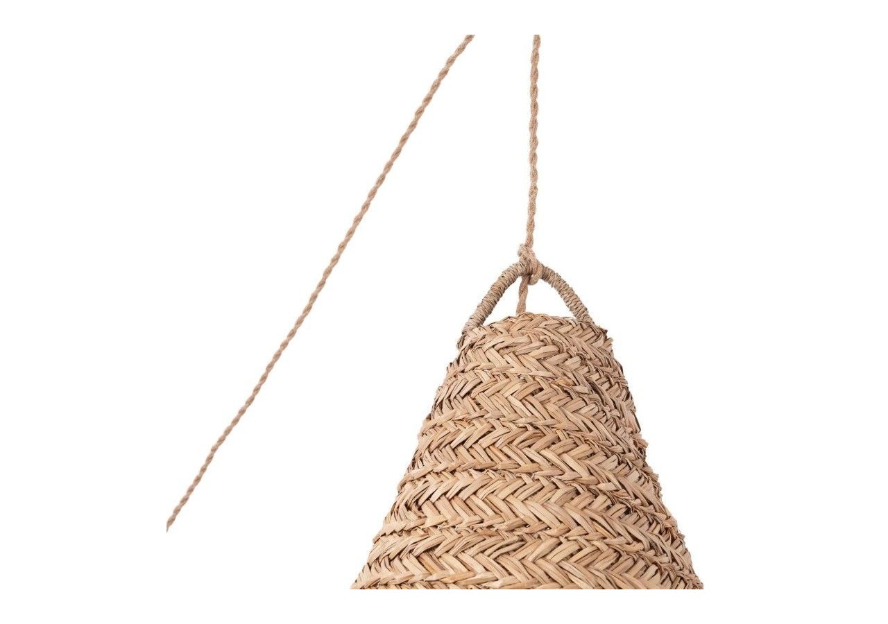 Suspension en fibre naturelle "NAM XL" avec interrupteur et prise - K189-C-CU - Barcelona LED