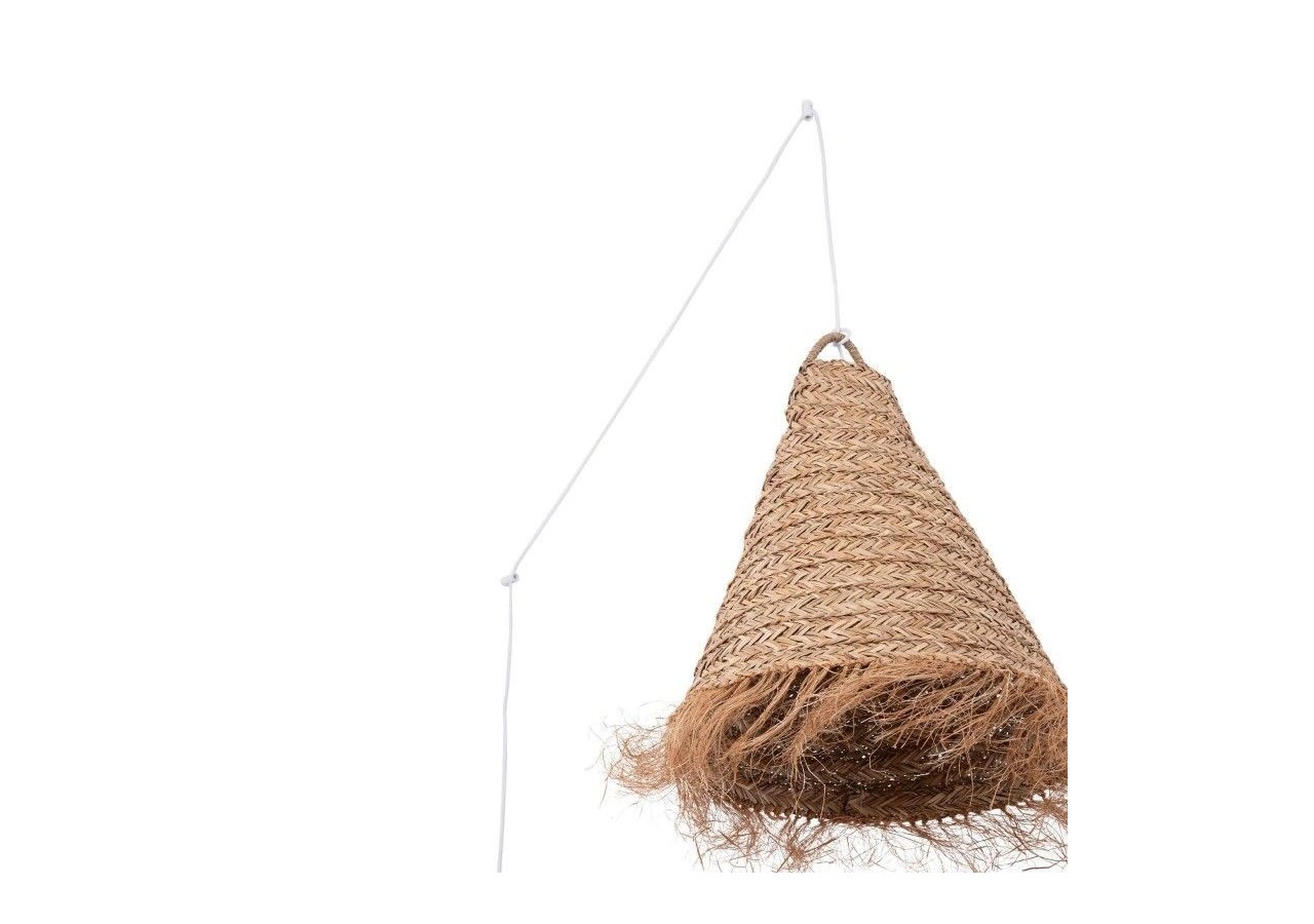Suspension en fibre naturelle "NAM XL" avec interrupteur et prise - K189-C-CU - Barcelona LED