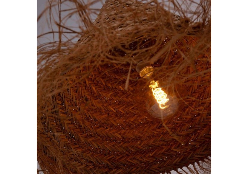 Suspension en fibre naturelle "NAM XL" avec interrupteur et prise - K189-C-CU - Barcelona LED Suspension en fibre naturelle "NAM XL" avec interrupteur et prise - K189-C-CU - Barcelona LED