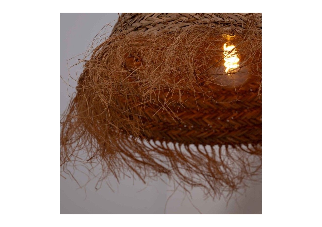 Suspension en fibre naturelle "NAM XL" avec interrupteur et prise - K189-C-CU - Barcelona LED