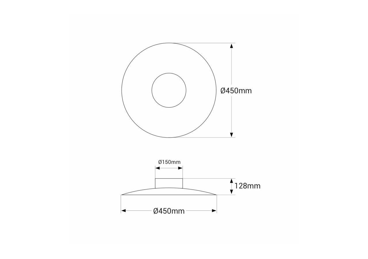 Applique murale LED design "Larson"-12W - L5080-12W-NM - Barcelona LED