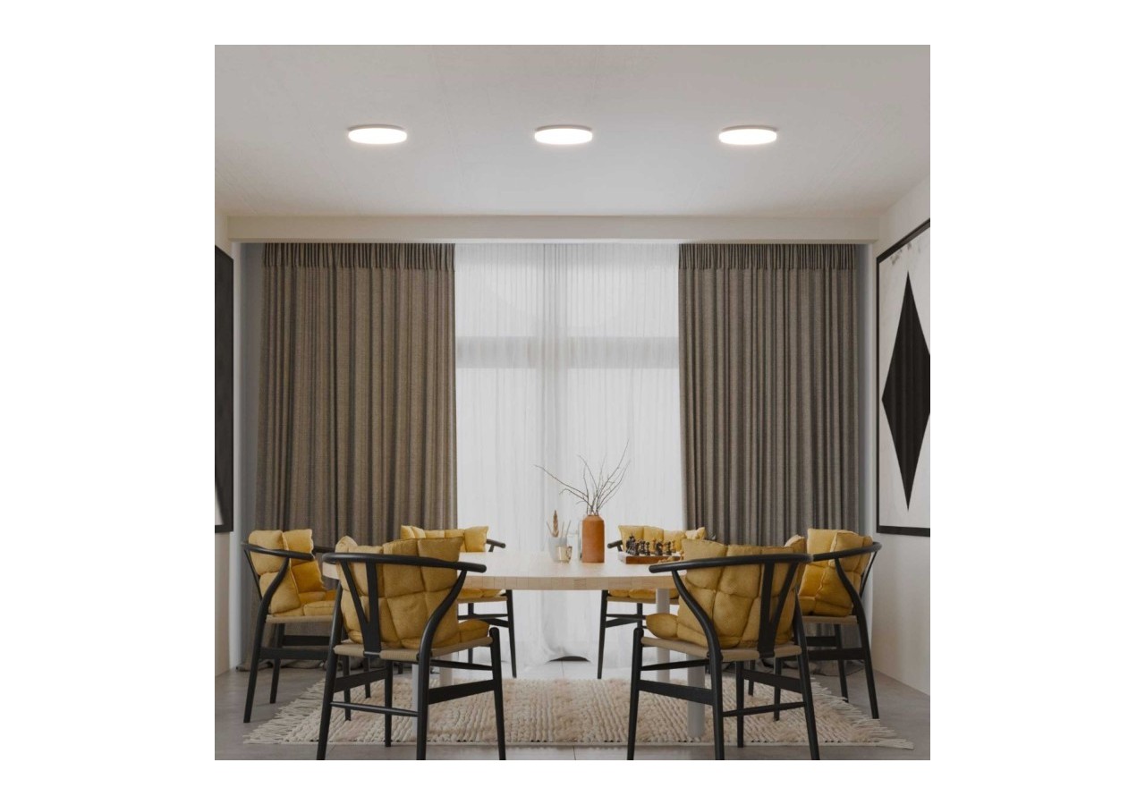 Plafonnier LED en saillie 26cm-18W-1800lm-IP20 - B1765-18W-BN - Barcelona LED