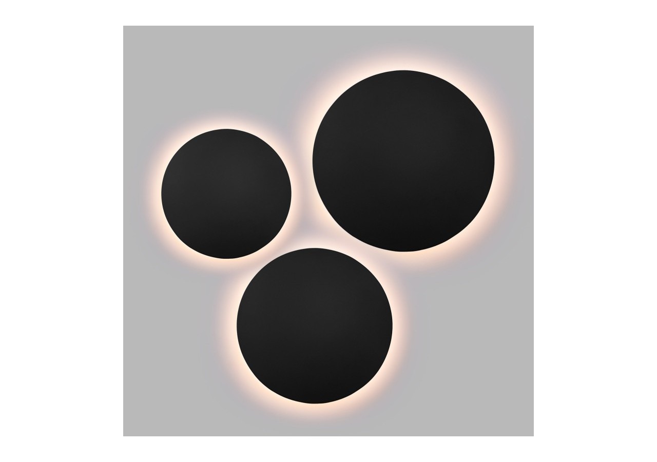 Applique murale LED ronde "Eclipsis" 12W-3000K-IRC90-Driver KeGu-IP20 - LN1587-12W-N - Barcelona LED