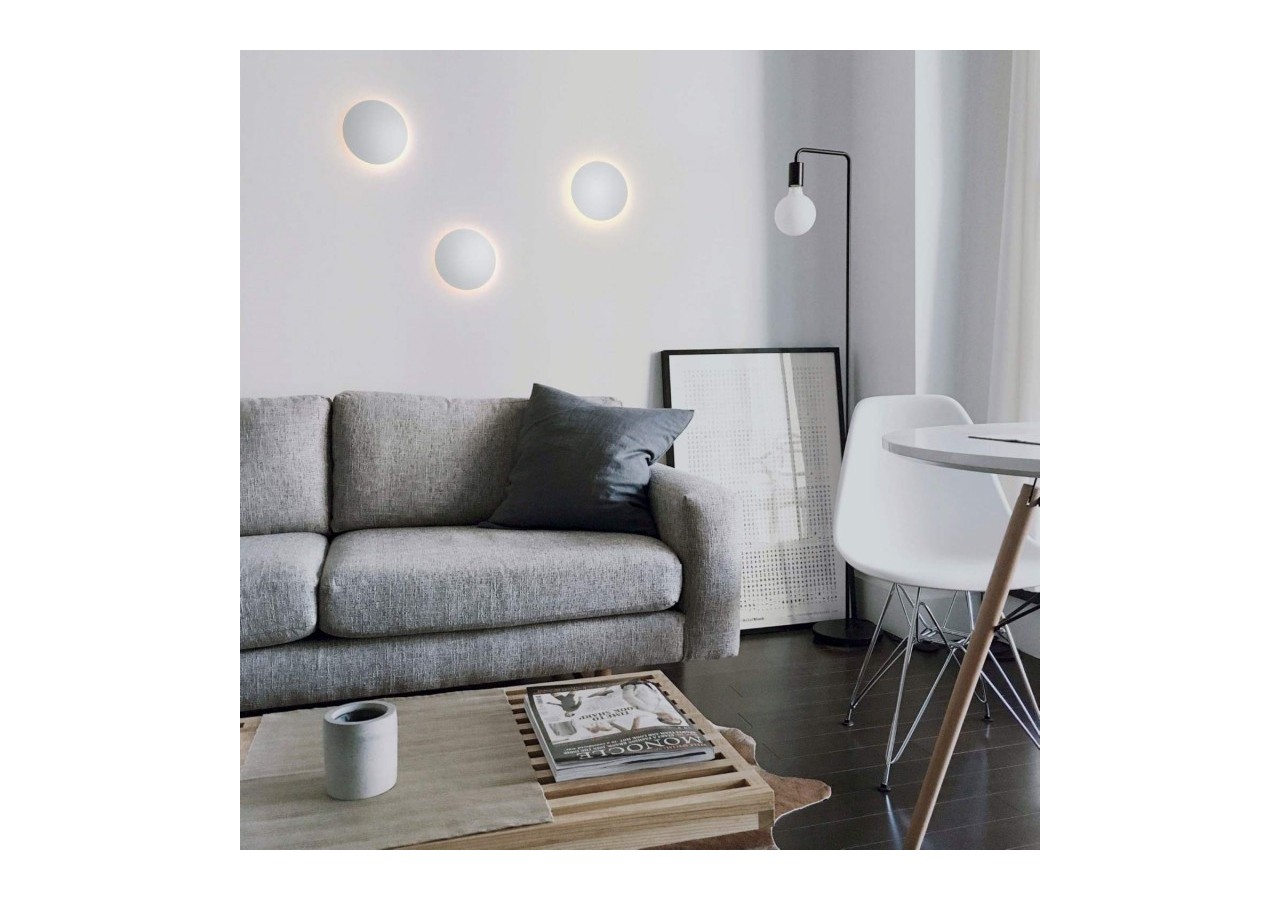 Applique murale LED ronde "Eclipsis" 12W-3000K-IRC90-Driver KeGu-IP20 - LN1587-12W-B - Barcelona LED