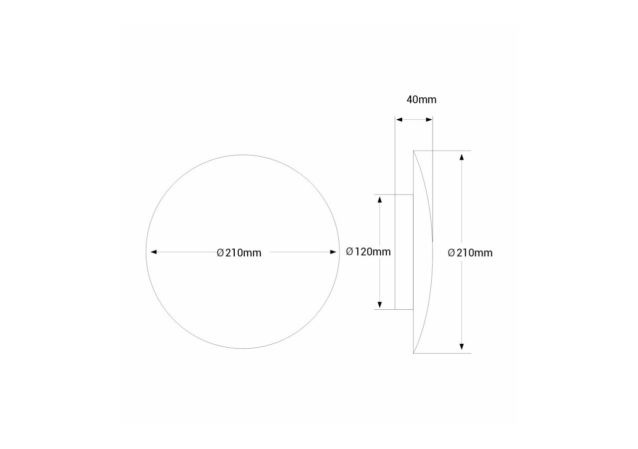 Applique murale LED ronde "Eclipsis" 12W-3000K-IRC90-Driver KeGu-IP20 - LN1587-12W-B - Barcelona LED