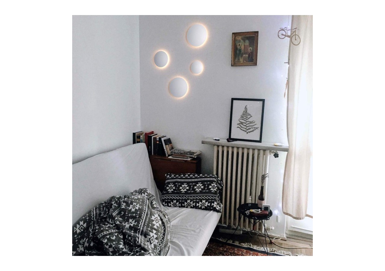 Applique murale LED ronde "Eclipsis" 18W-3000K-IRCI90-Driver KeGu-IP20 - LN1587-18W-B - Barcelona LED