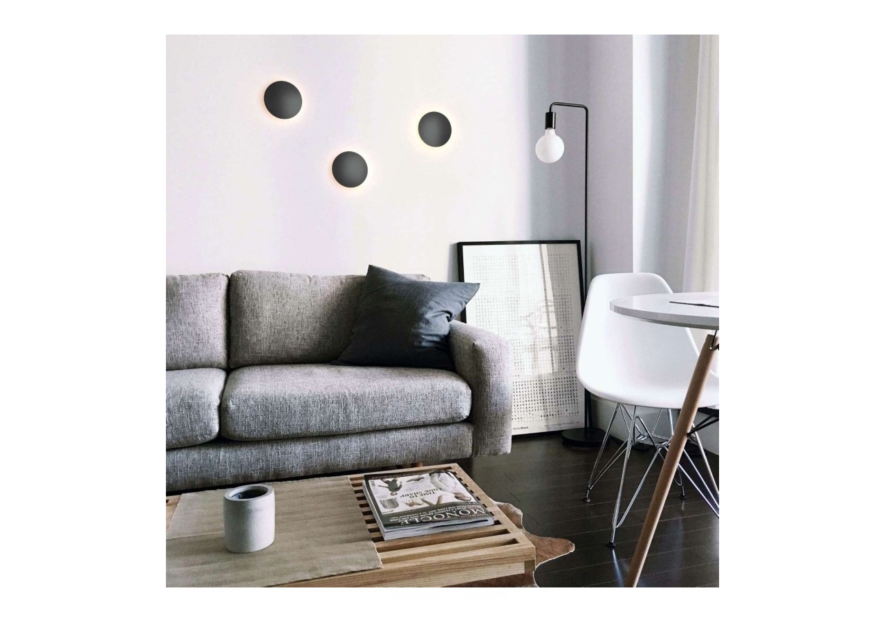 Applique murale LED ronde "Eclipsis" 6W-3000K-IRC90-Driver KeGu-IP20 - LN1587-6W-N - Barcelona LED