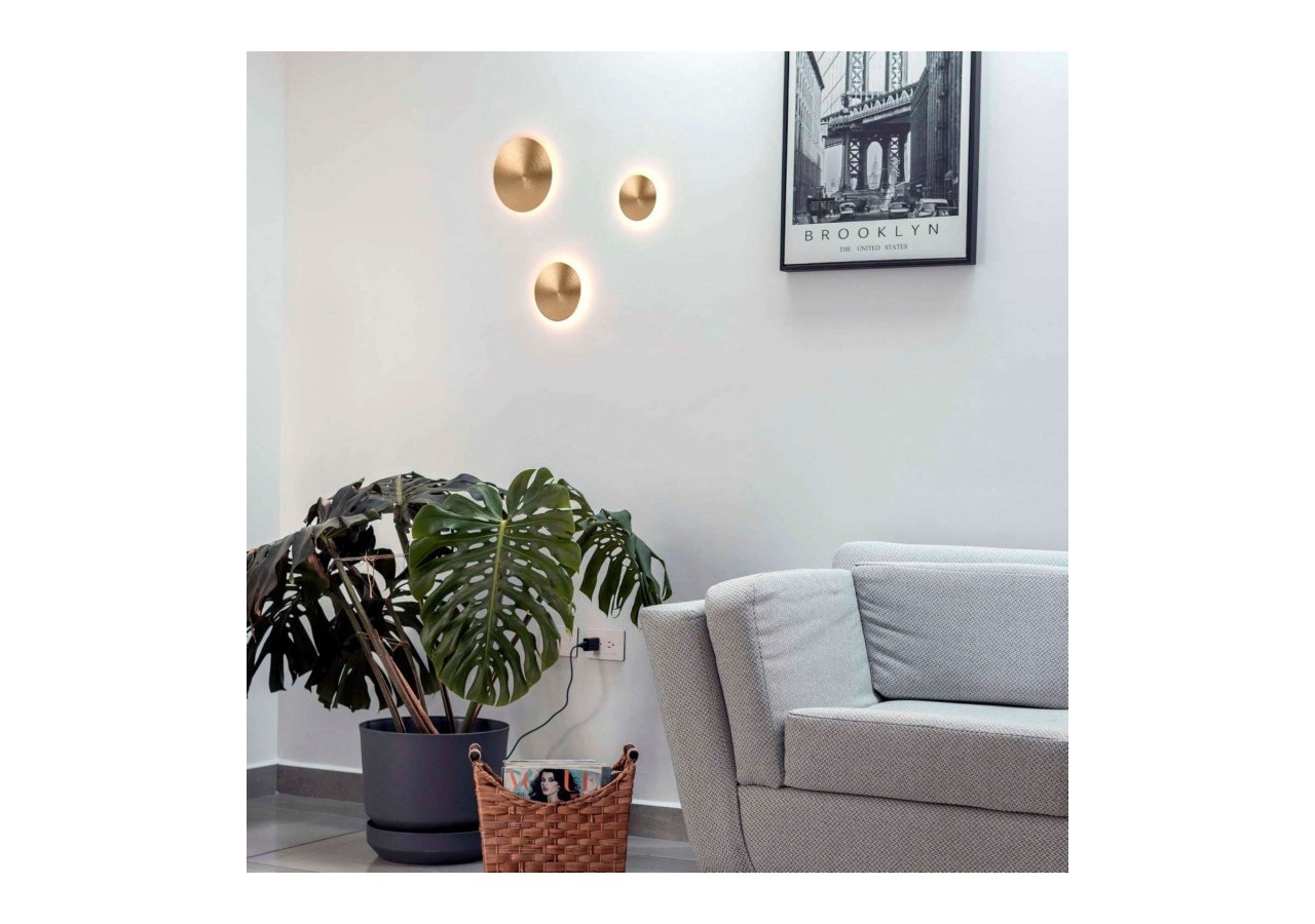 Applique murale LED ronde "Eclipsis" 6W-3000K-IRC90-Driver KeGu-IP20 - LN1587-6W-D - Barcelona LED