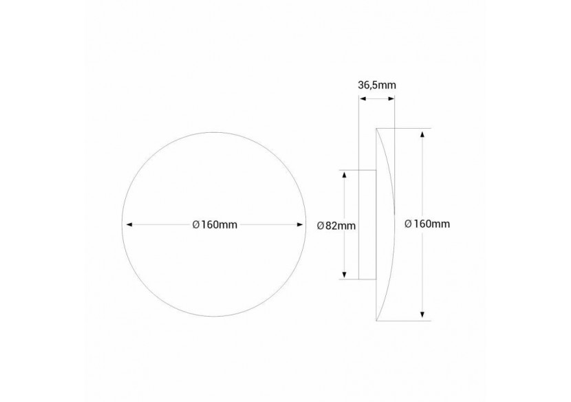 Applique murale LED ronde "Eclipsis" 6W-3000K-IRC90-Driver KeGu-IP20 - LN1587-6W-D - Barcelona LED