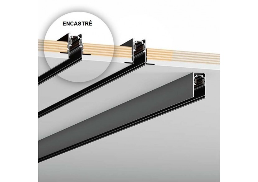 Rail magnétique encastré 20mm 48V 2 mètres - CME-200-N - Barcelona LED