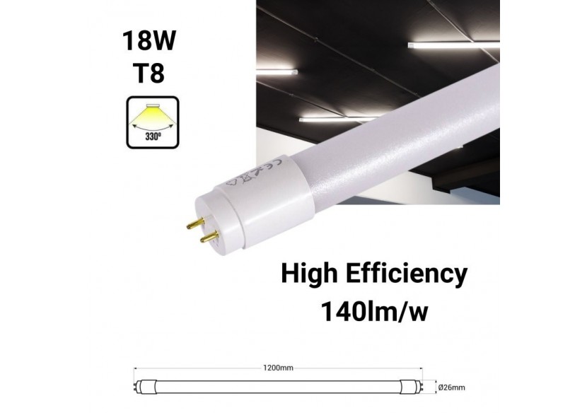 Lot de 25-Tube LED T8 120cm-18W-140lm/W - K4013-25BN - Barcelona LED