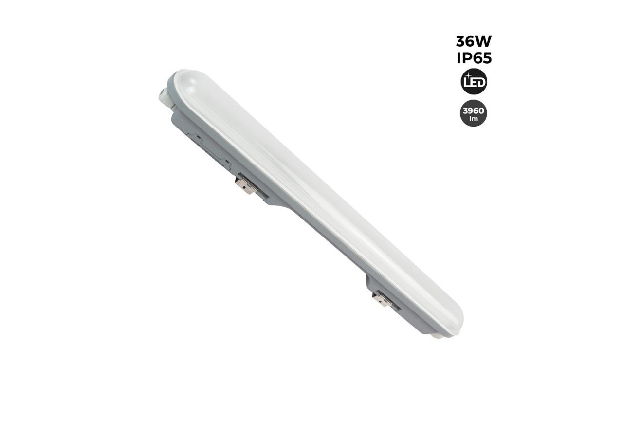 Lot x 12-Réglette étanche LED connectable 36W-120cm-IP65 - K8420-12-120BN - Barcelona LED