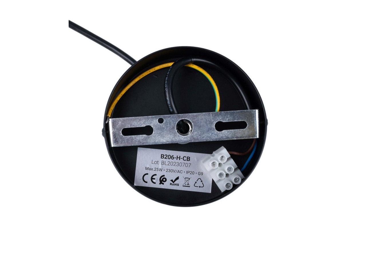 Suspension acoustique horizontale "DRAC"-4 globes lumineux et 8 globes absorbants - B206-H-CB - Barcelona LED