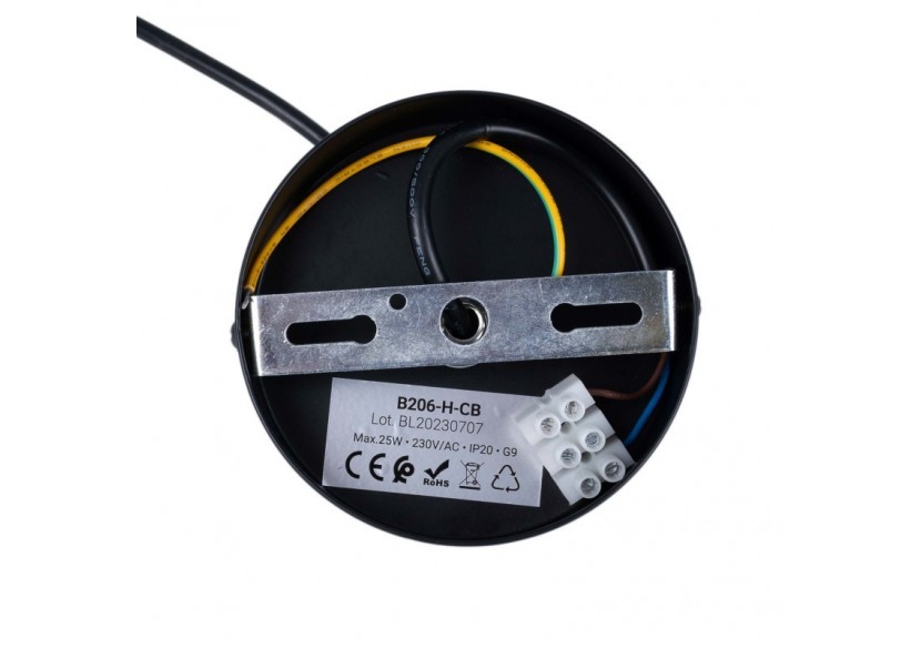 Suspension acoustique horizontale "DRAC"-4 globes lumineux et 8 globes absorbants - B206-H-CB - Barcelona LED