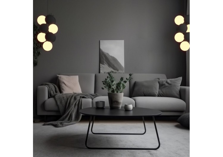 Suspension acoustique verticale "DRAC"-4 globes lumineux et 6 globes absorbants - B206-V-GB - Barcelona LED 2