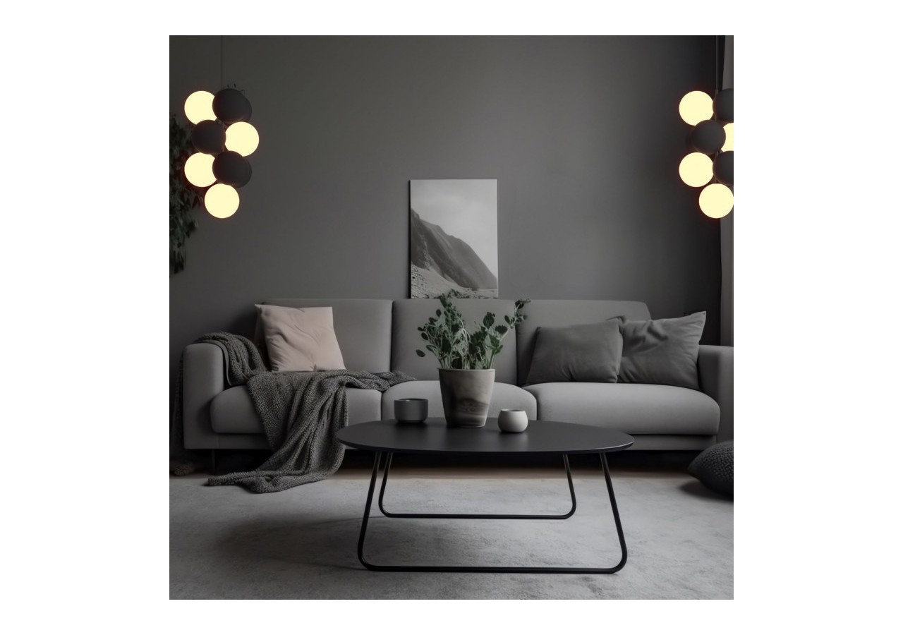 Suspension acoustique verticale "DRAC"-4 globes lumineux et 6 globes absorbants - B206-V-GB - Barcelona LED