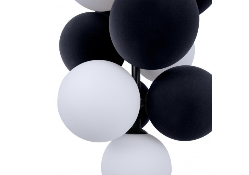 Suspension acoustique verticale "DRAC"-4 globes lumineux et 6 globes absorbants - B206-V-GB - Barcelona LED