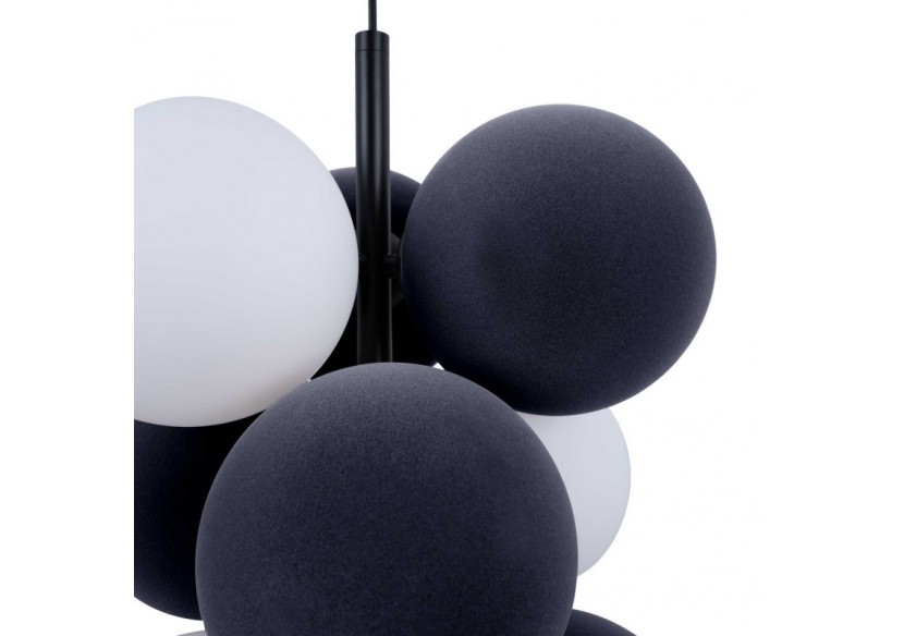 Suspension acoustique verticale "DRAC"-4 globes lumineux et 6 globes absorbants - B206-V-GB - Barcelona LED