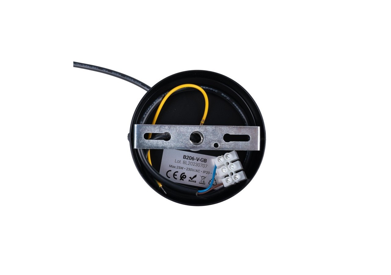 Suspension acoustique verticale "DRAC"-4 globes lumineux et 6 globes absorbants - B206-V-GB - Barcelona LED