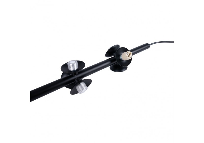 Suspension acoustique verticale "DRAC"-4 globes lumineux et 6 globes absorbants - B206-V-GB - Barcelona LED