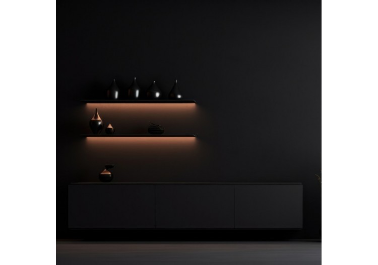 Profilé de surface en aluminium avec diffuseur-Kit complet-17x8mm-Ruban LED jusqu'à 12 mm-2m - BXT-164-N - Barcelona LED 2