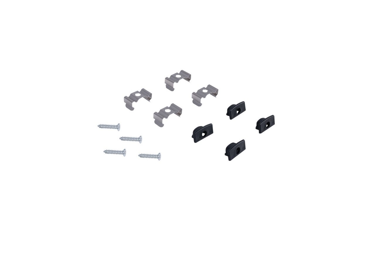 Profilé de surface en aluminium avec diffuseur-Kit complet-17x8mm-Ruban LED jusqu'à 12 mm-2m - BXT-164-N - Barcelona LED