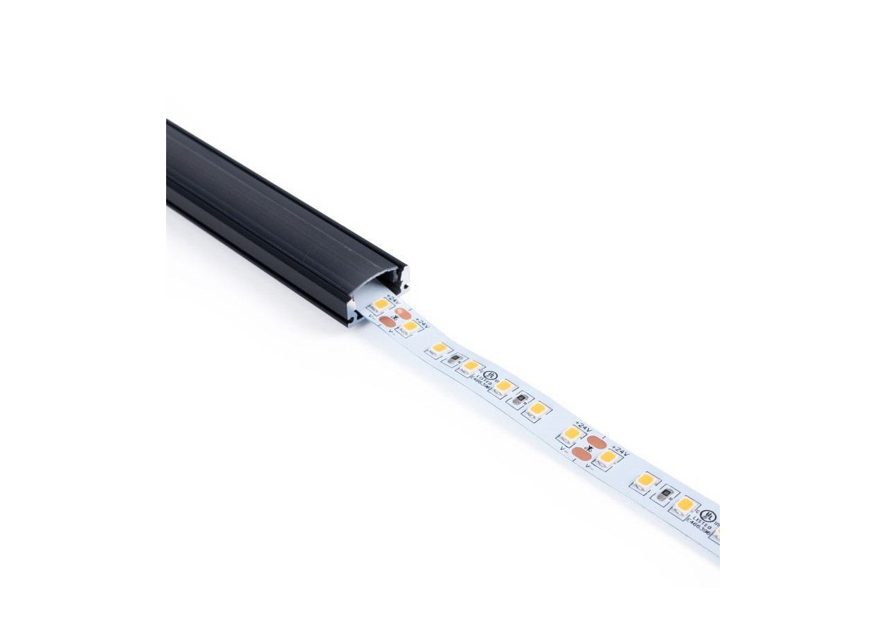 Profilé de surface en aluminium avec diffuseur-Kit complet-17x8mm-Ruban LED jusqu'à 12 mm-2m - BXT-164-N - Barcelona LED